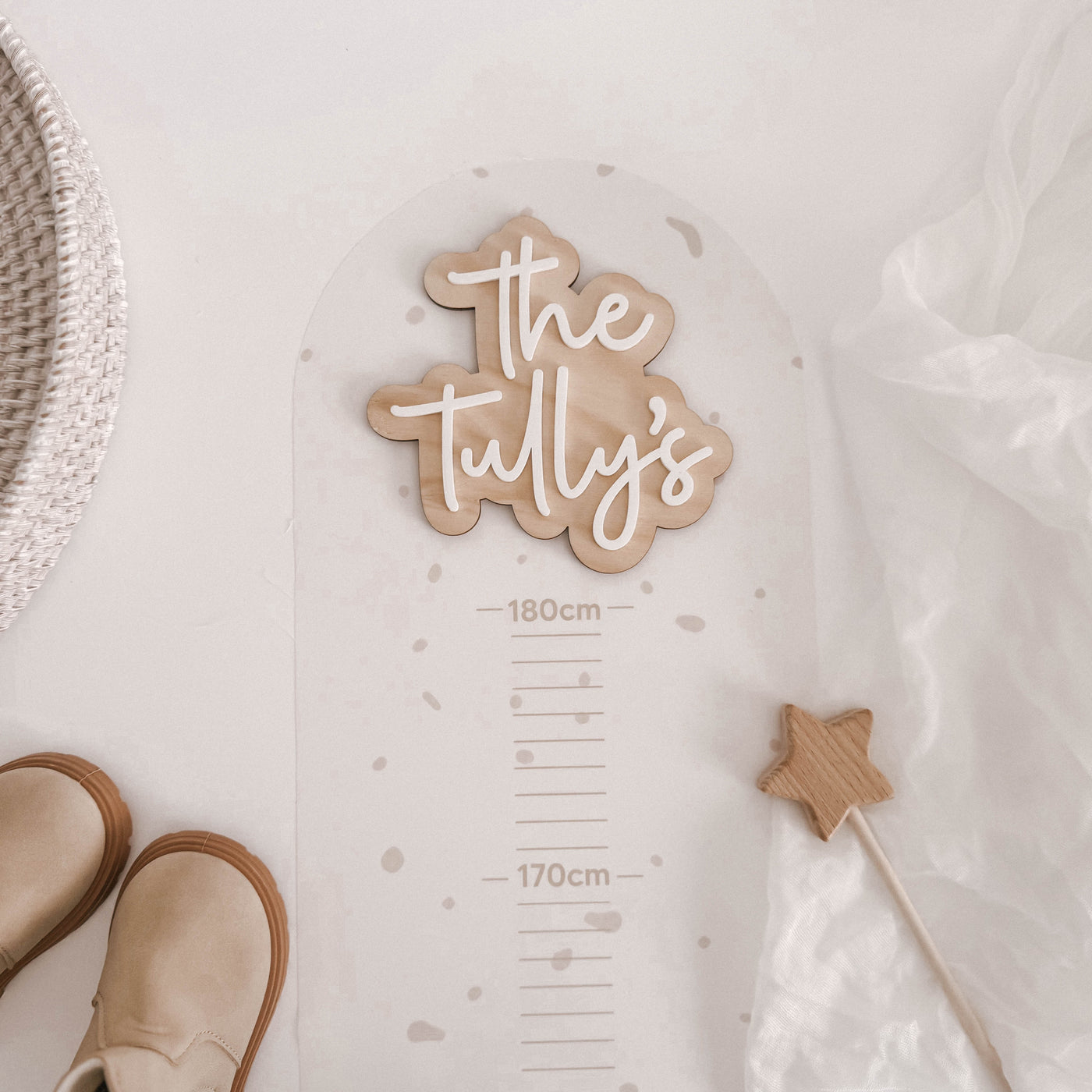 Personalised Growth Chart | Family Wall Decal | Terrazzo