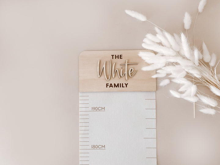 Canvas Growth Chart | Family Height Ruler