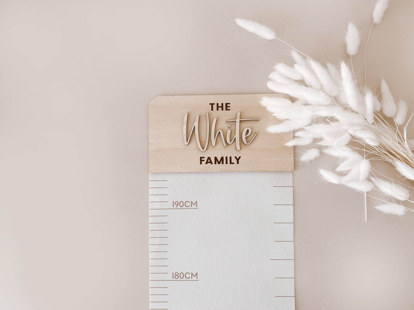 Canvas Growth Chart - Family (Wood)