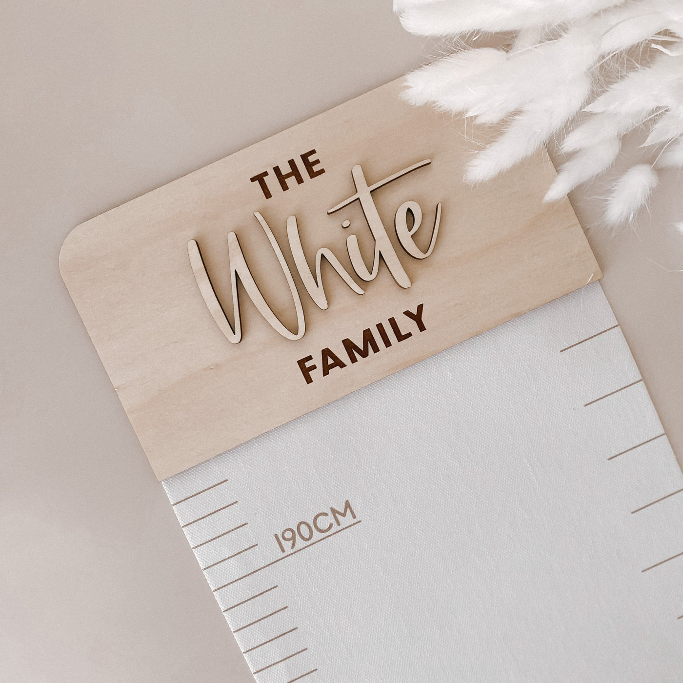Canvas Growth Chart - Family (Wood)