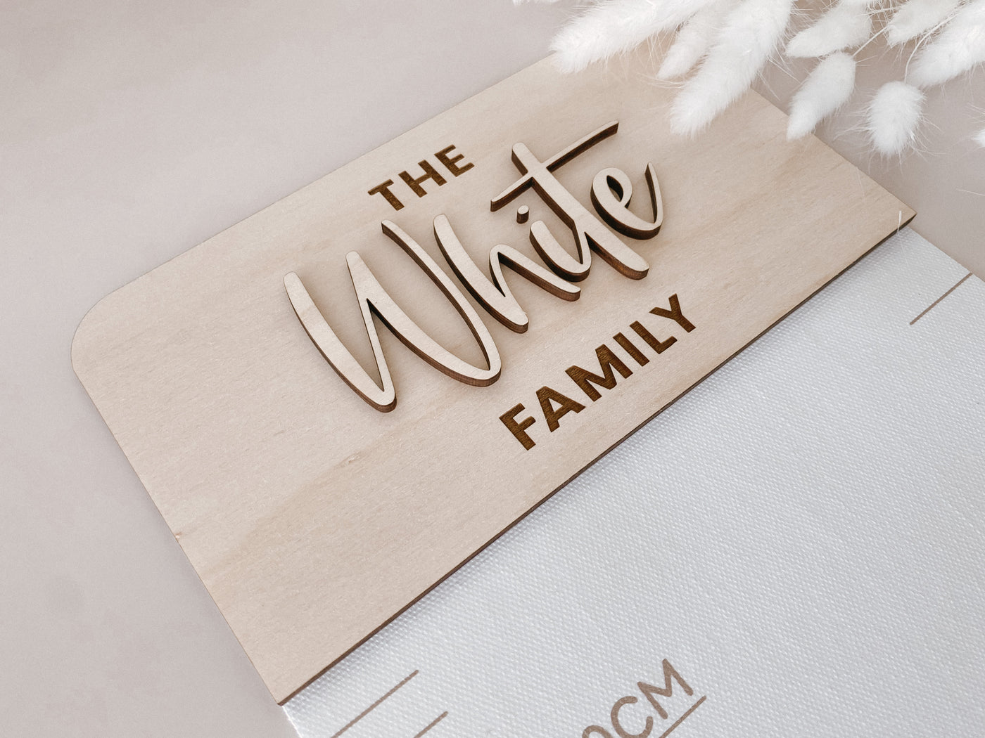 Canvas Growth Chart - Family (Wood)