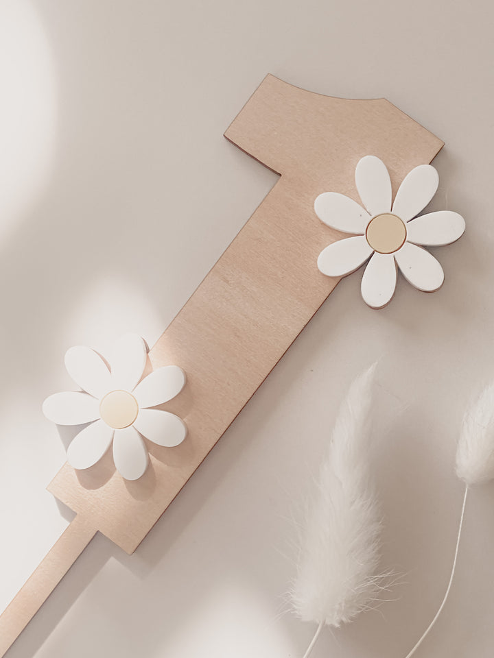 Daisy Number Cake Topper