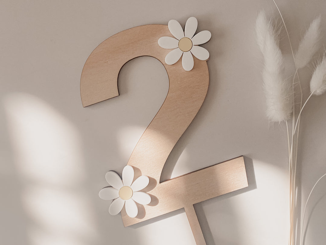 Daisy Number Cake Topper