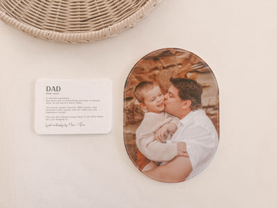 Father's Day | Personalised Dad Photo Plaque + Definition Card Set