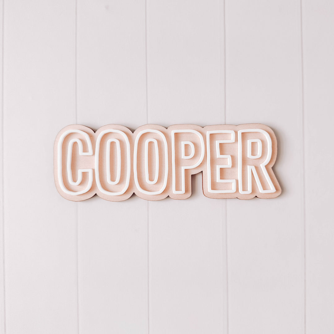 Double Layer Wall Name Sign | Bedroom Wall Name