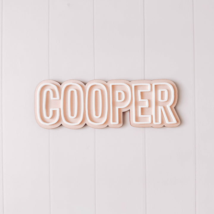 Double Layer Wall Name Sign | Bedroom Wall Name