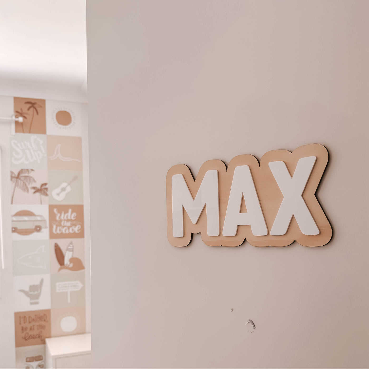 Double Layer Wall Name Sign | Bedroom Wall Name