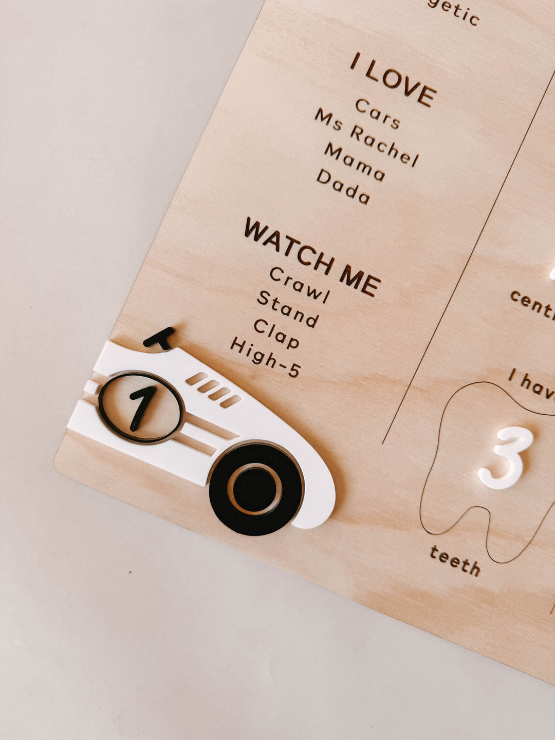 Birthday Milestone Board | Race Car