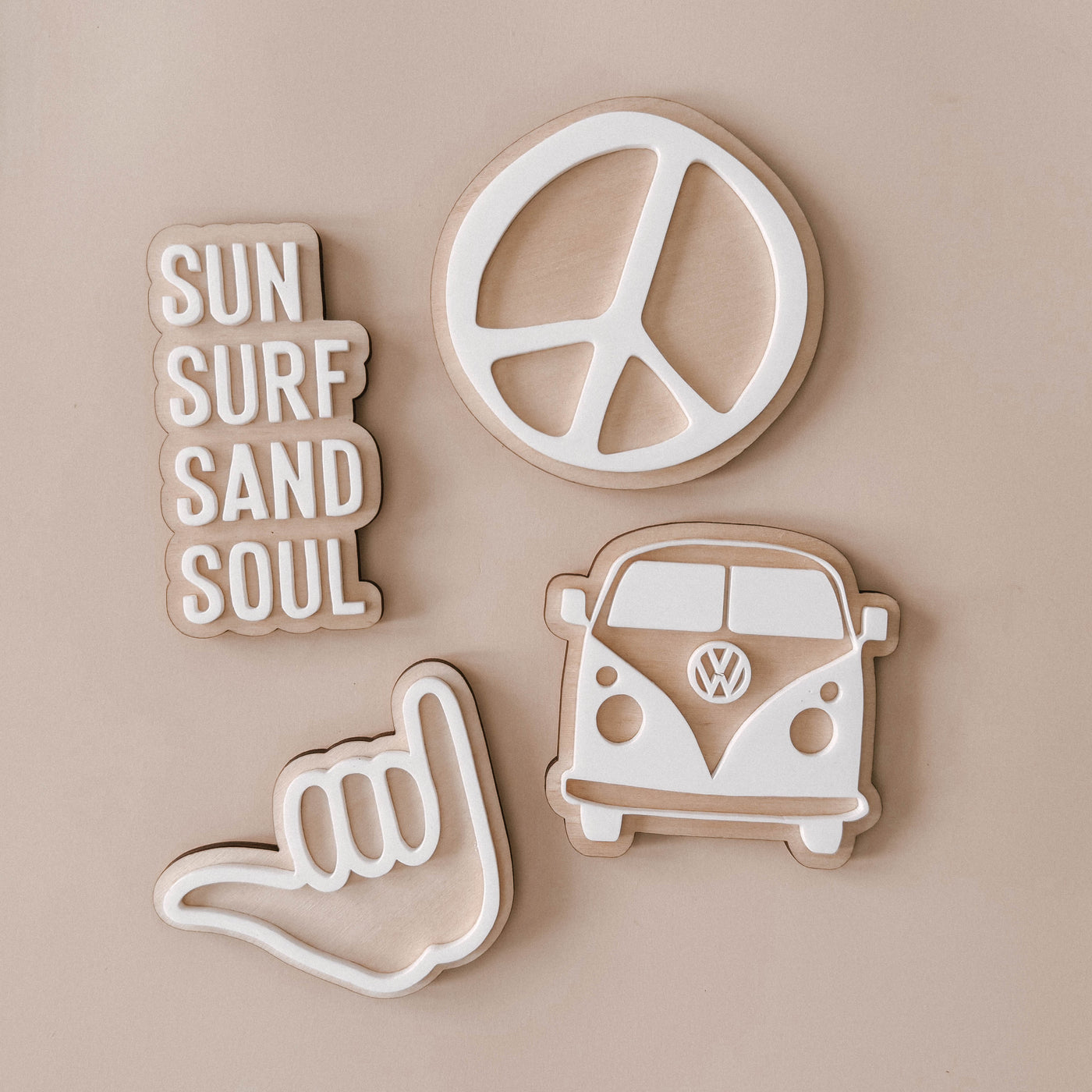 Locker Magnets | SUN SURF SAND SOUL | Set of 4
