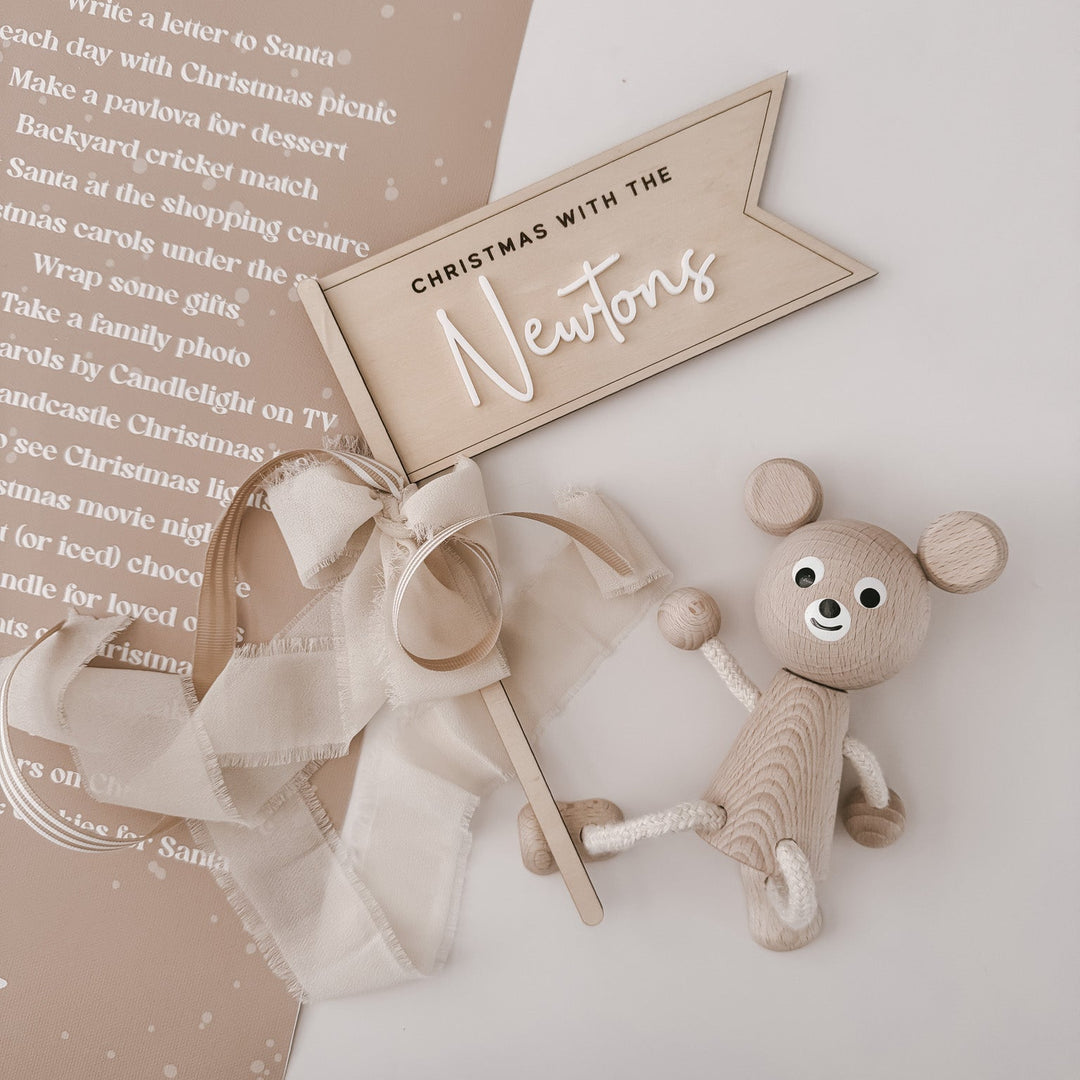 Christmas Flags | Wooden PERSONALISED