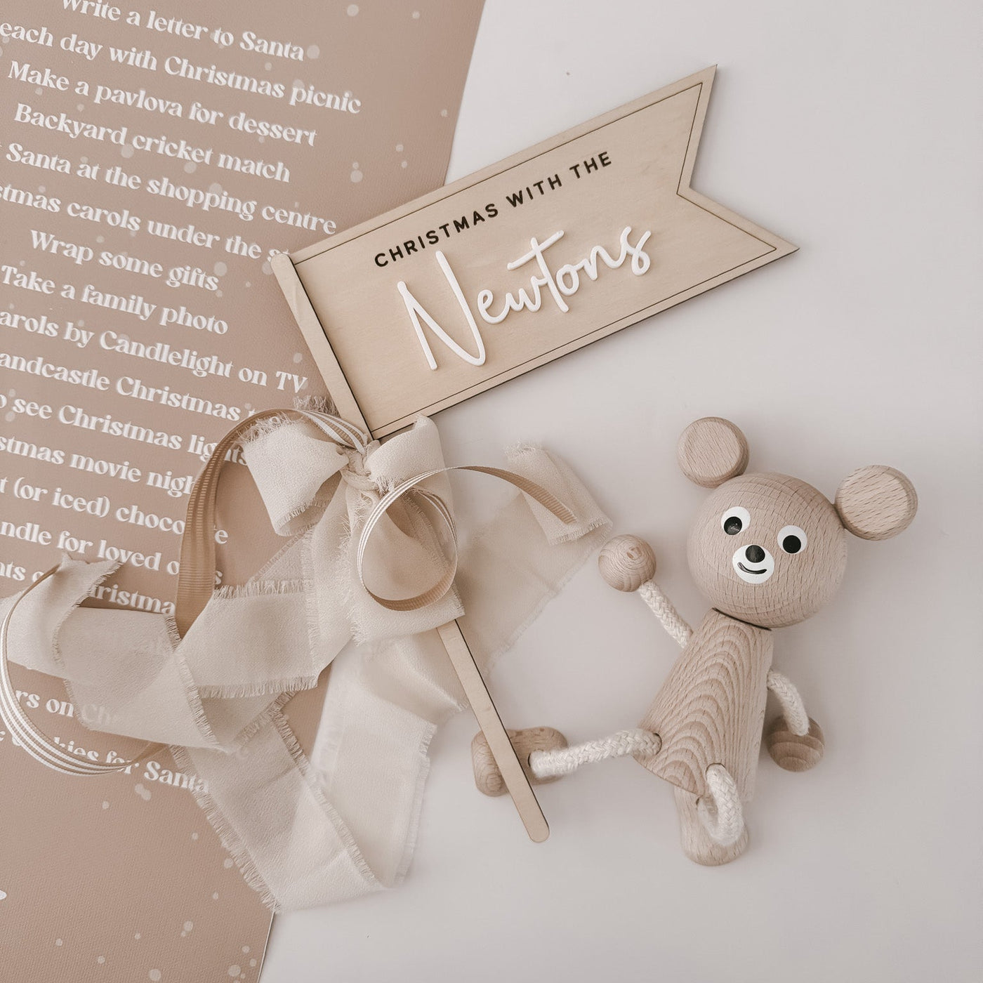 Christmas Flags | Wooden PERSONALISED