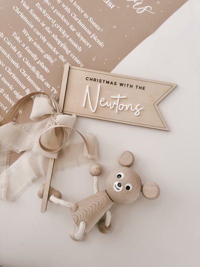 Christmas Flags | Wooden PERSONALISED