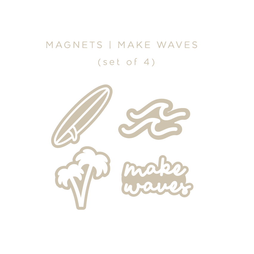 Locker Magnets | MAKE WAVES | Set of 4