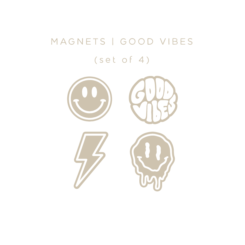 Locker Magnets | GOOD VIBES | Set of 4