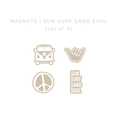 Locker Magnets | SUN SURF SAND SOUL | Set of 4