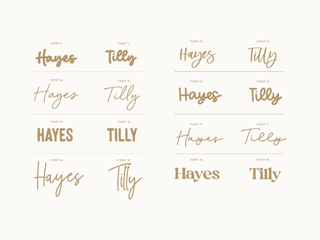 Wooden Script Name Sign