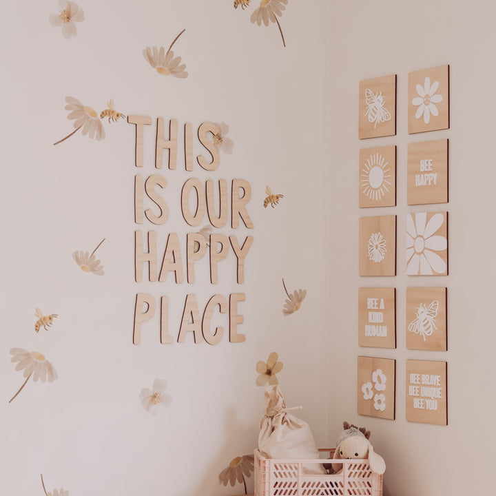 Wooden Wall Letters Quote - This Is Our Happy Place