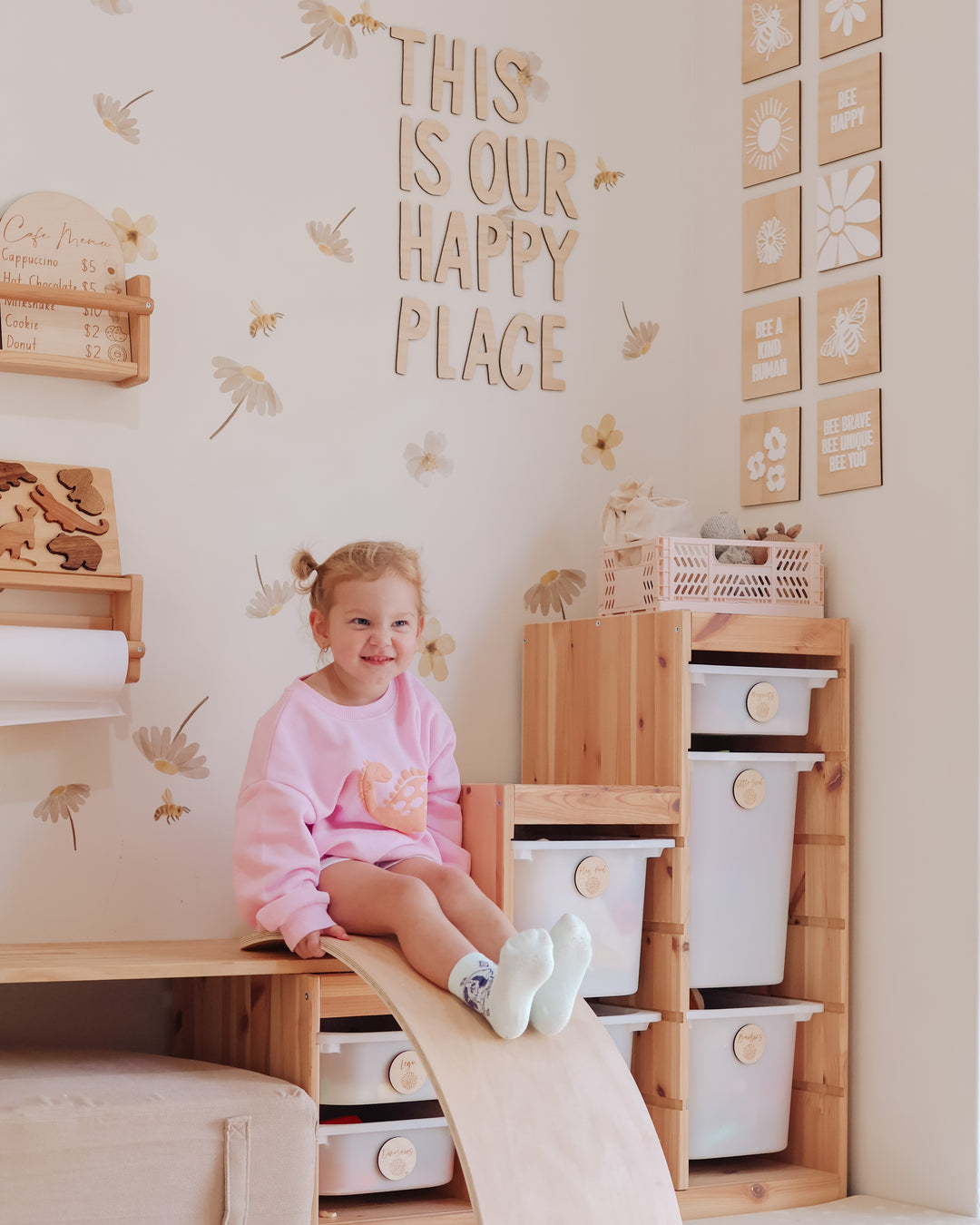 Wooden Wall Letters Quote - This Is Our Happy Place