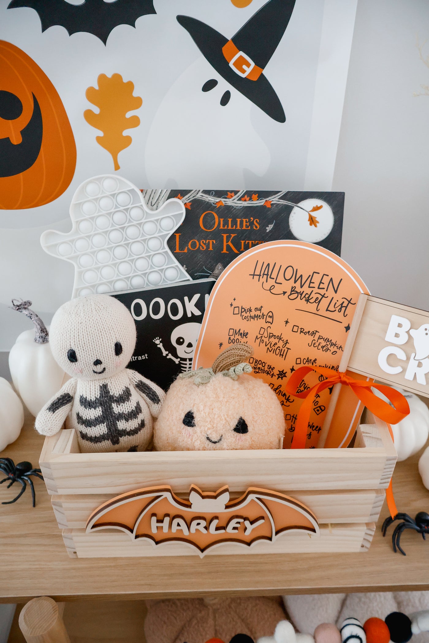 Halloween | Wooden Name Crate | Boo Basket