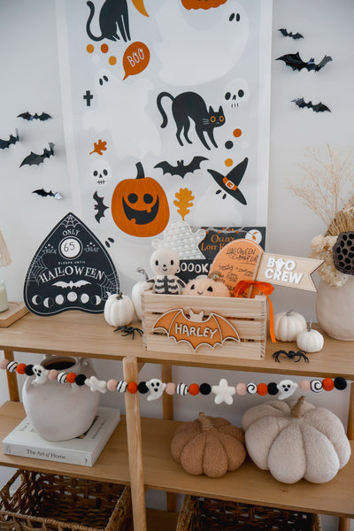 Halloween | Wooden Name Crate | Boo Basket