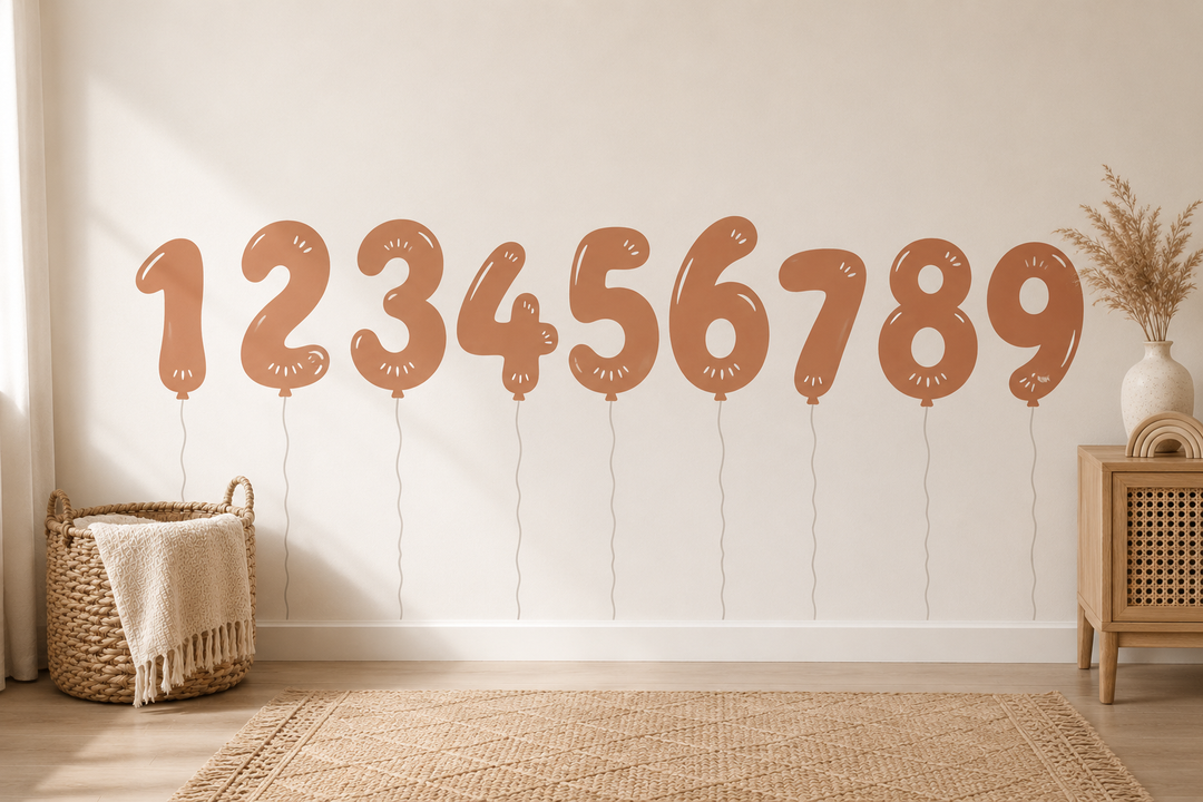 Balloon Number Wall Decal | Birthday Number Sticker
