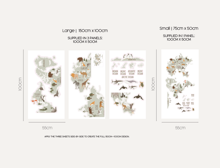World Explorer | Illustrated World Map Wall Decal