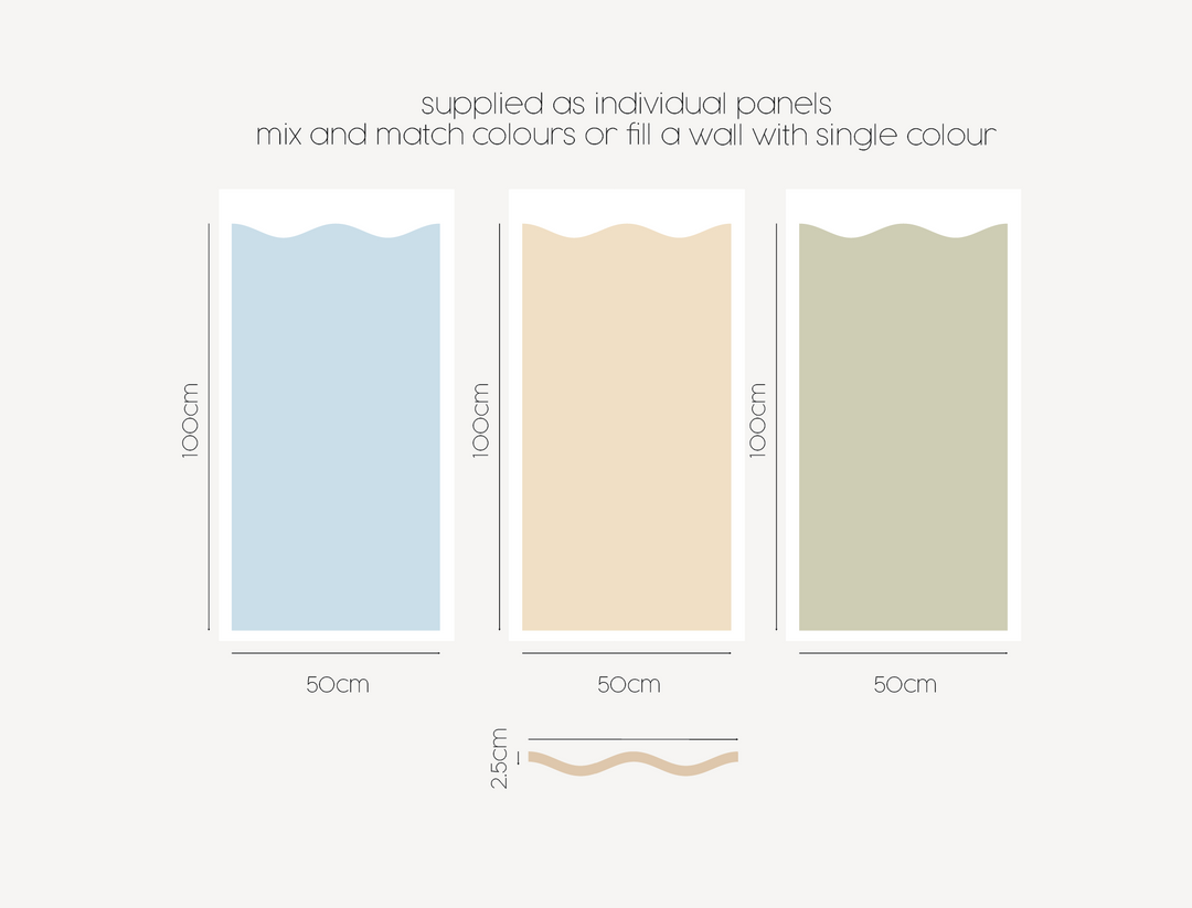 Wall Wave Wall Decals | Scalloped wallpaper