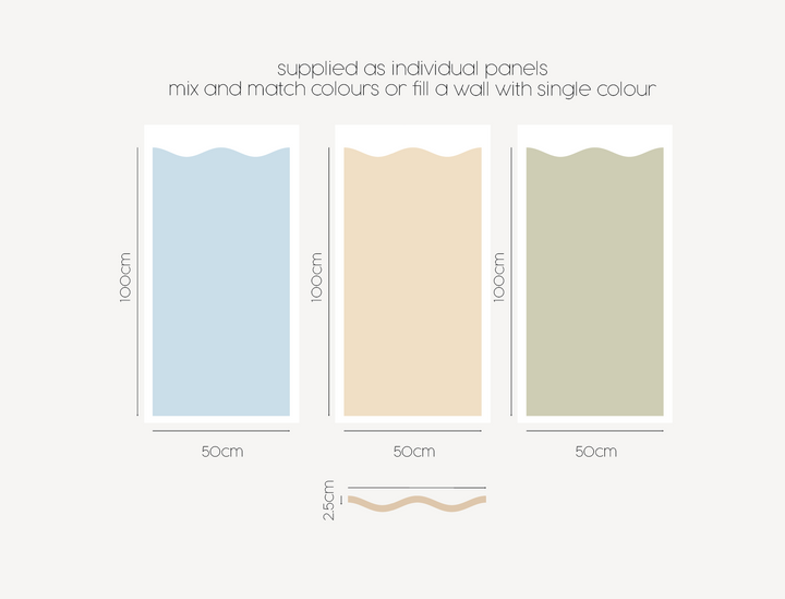 Wall Wave Wall Decals | Scalloped wallpaper