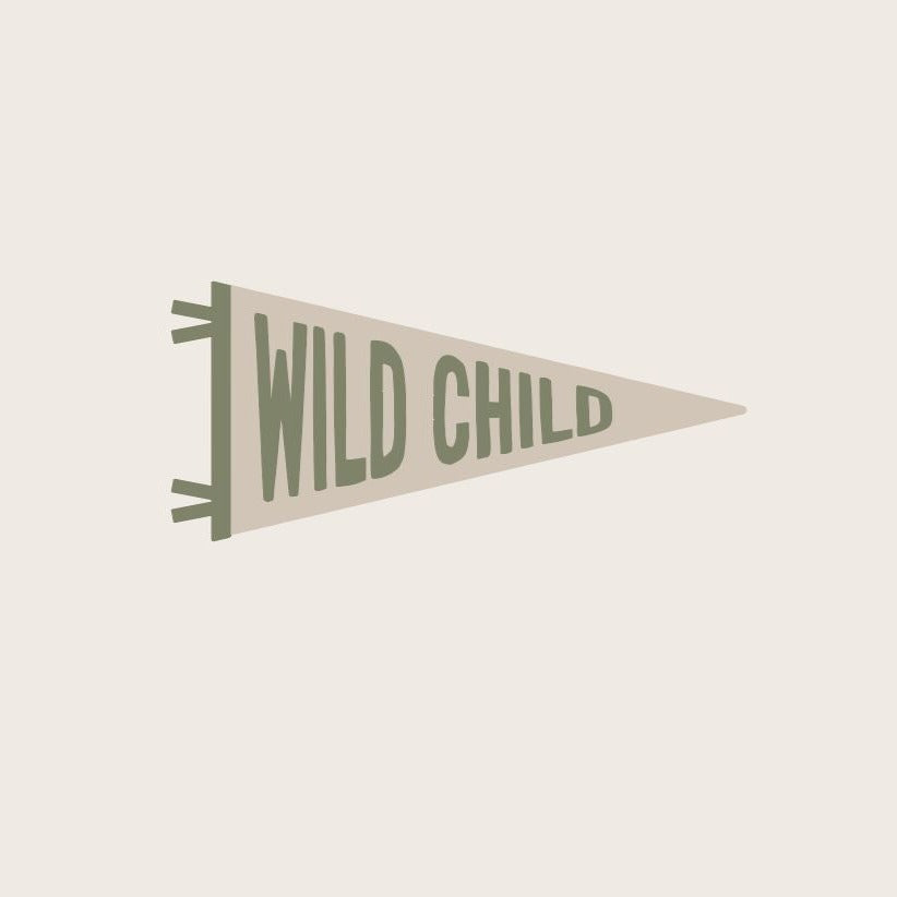 Wooden Pennant Banner - Wild Child