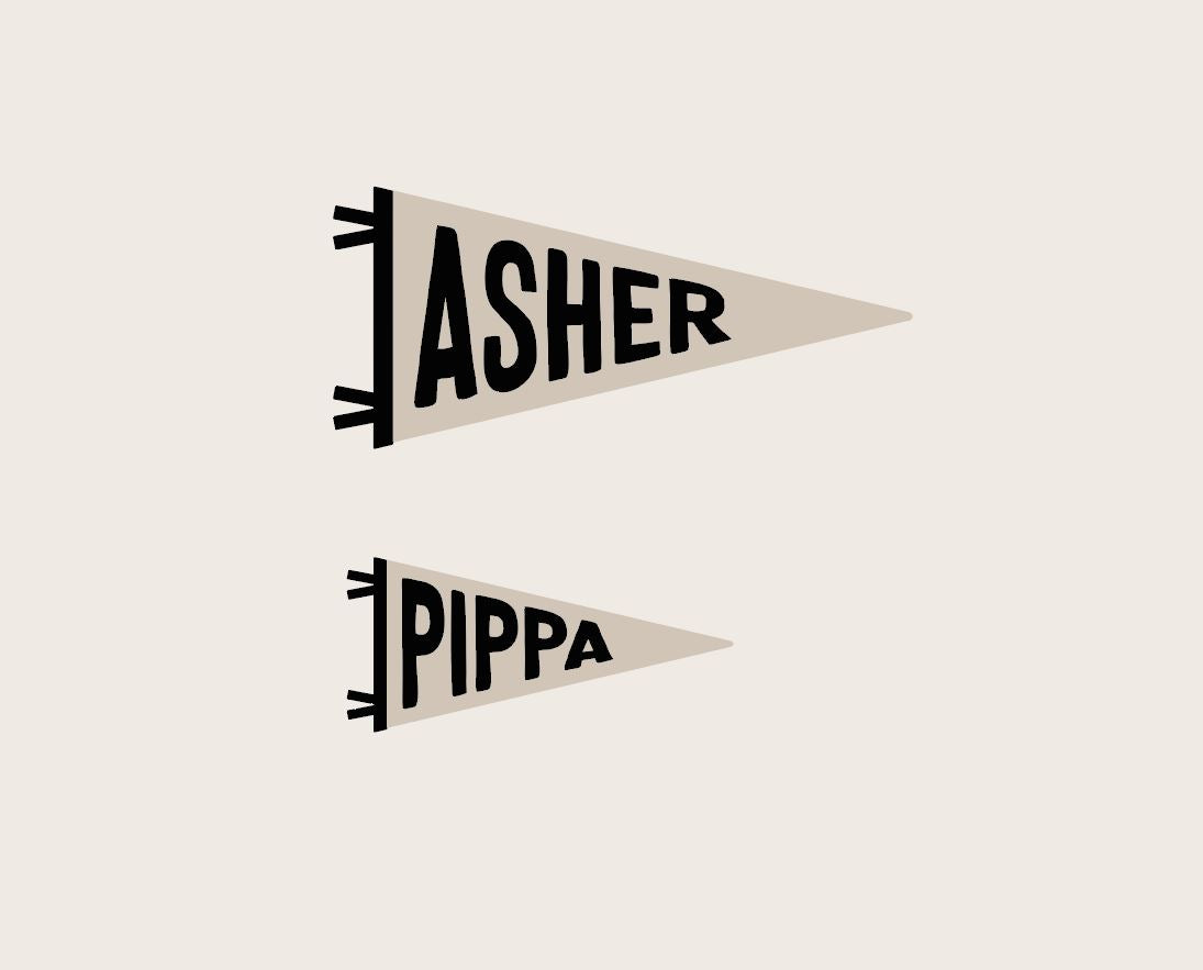 Wooden Pennant Banner - Personalised
