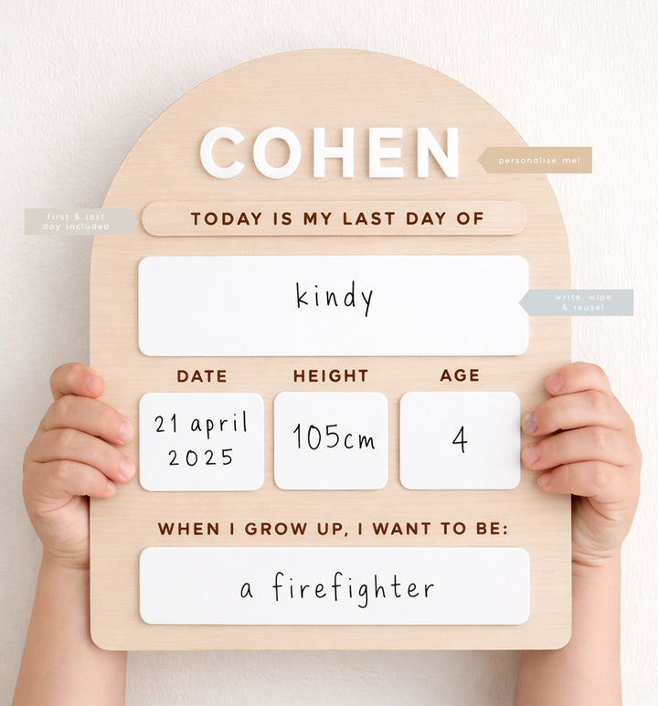 Interchangeable My First/Last Day Board | Extended