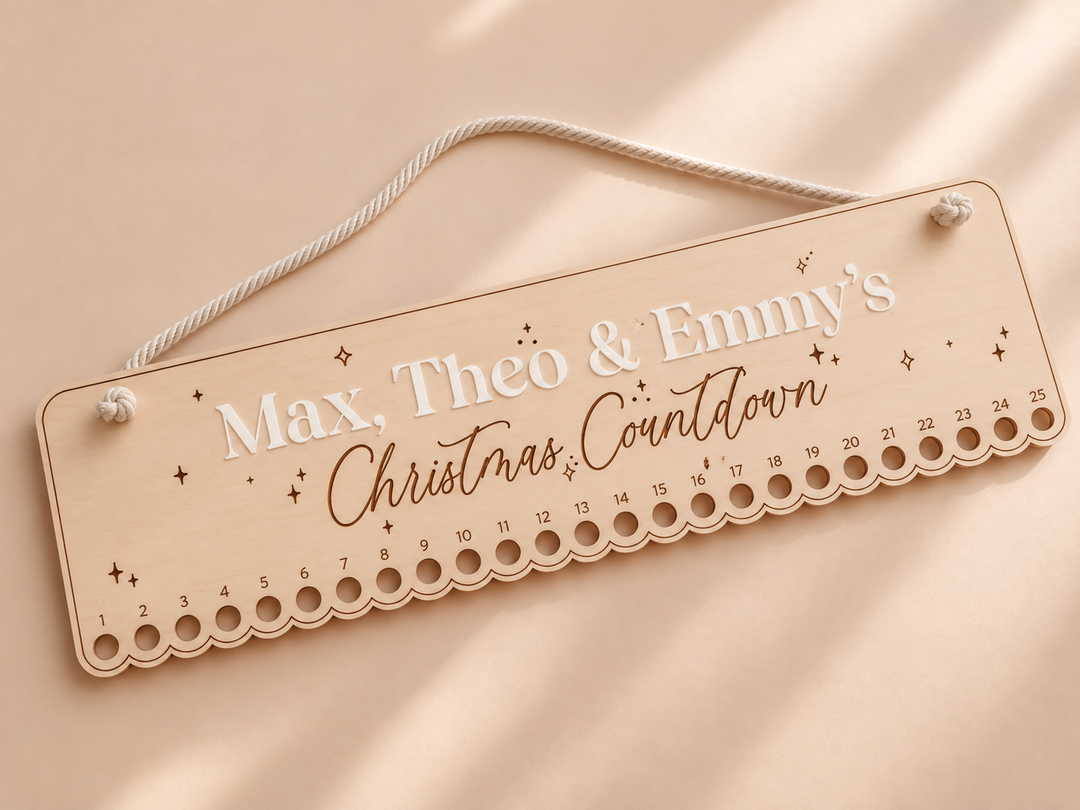 Personalised Candy Cane Christmas Countdown