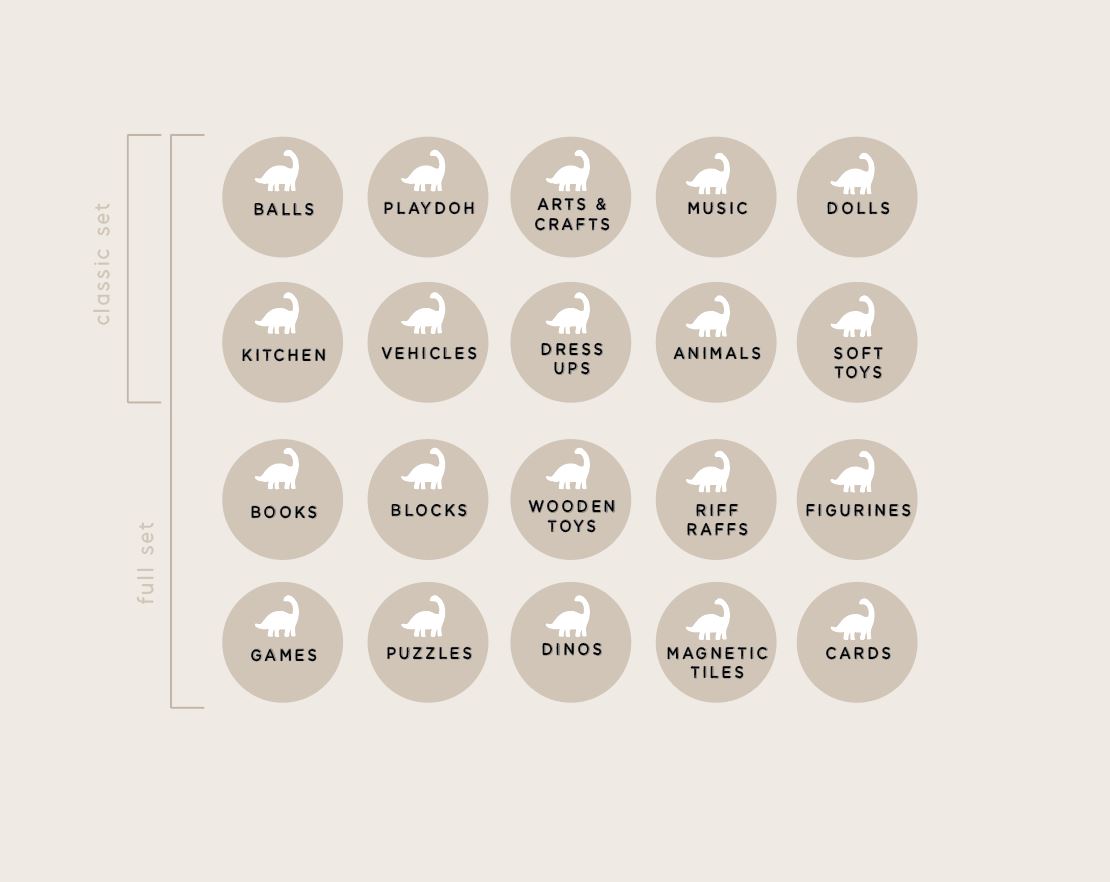 Toy Storage Labels | Dino