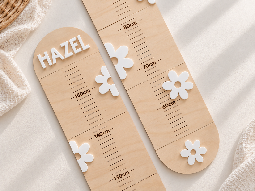 Mini Charts | Flower | Personalised Kids Growth Chart