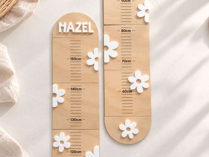 Mini Charts | Flower | Personalised Kids Growth Chart