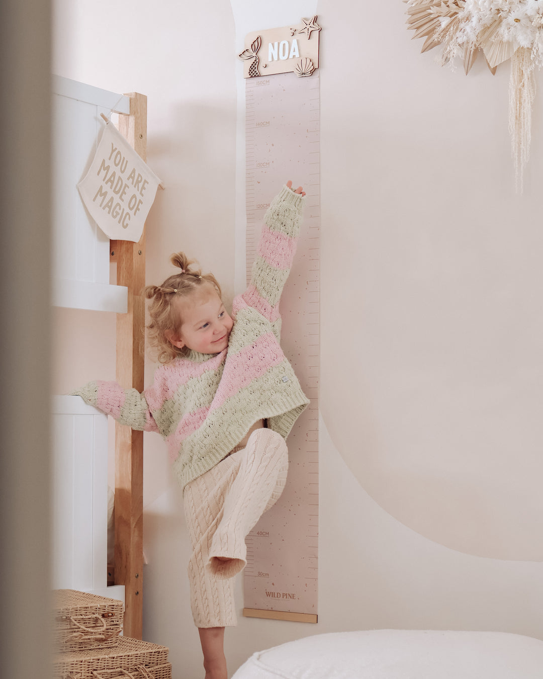 Canvas Growth Chart - Mermaid Tales