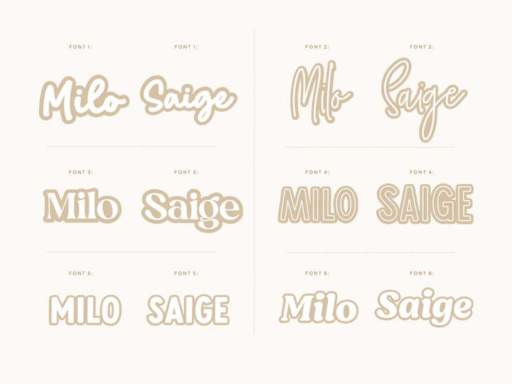 Double Layer Wall Name Sign | Bedroom Wall Name