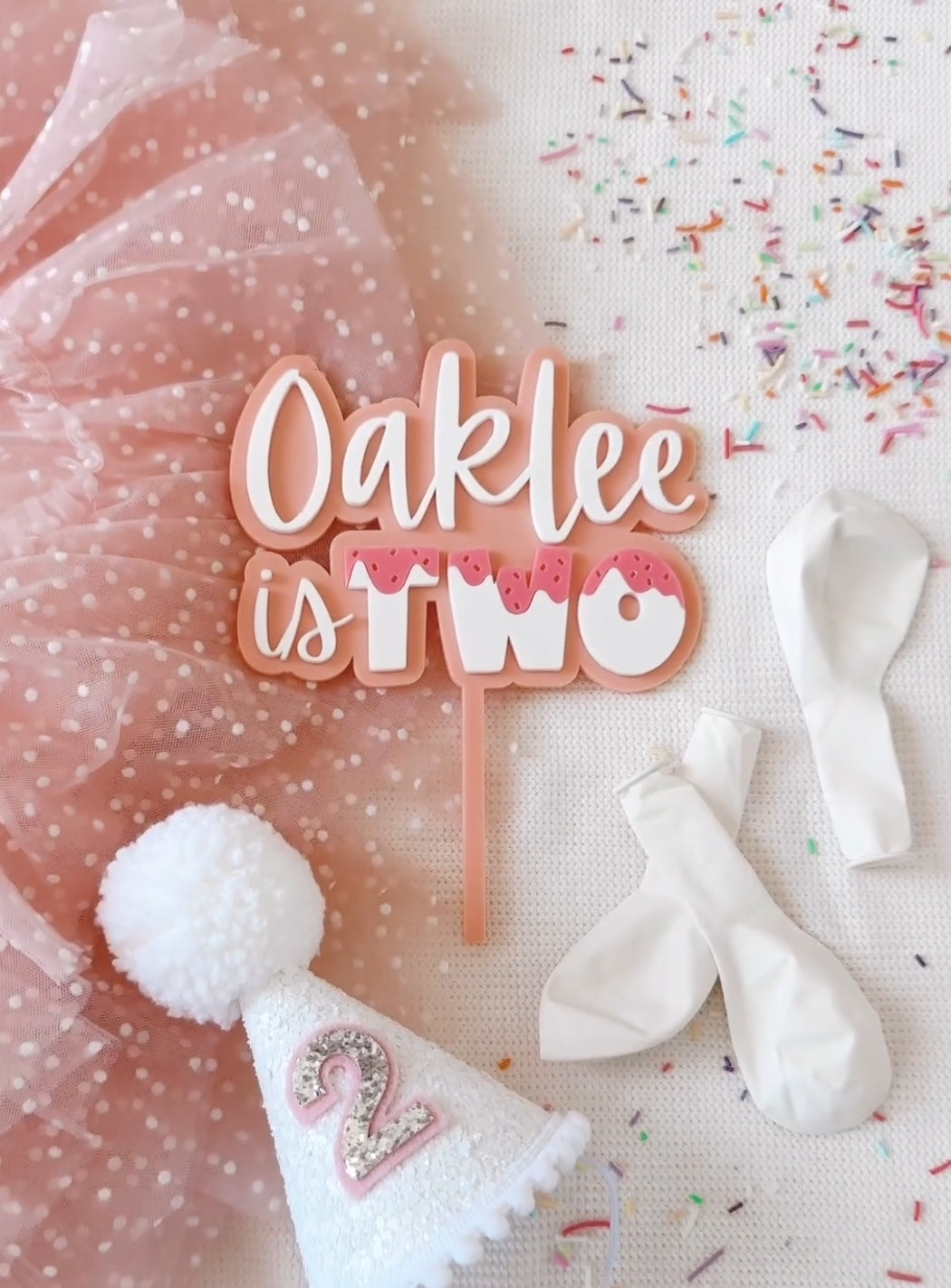 TWO sweet cake topper