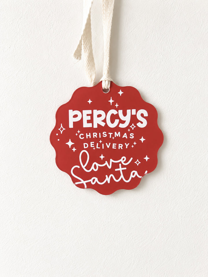Personalised Gingham Santa Sacks | Jolly Red Tags