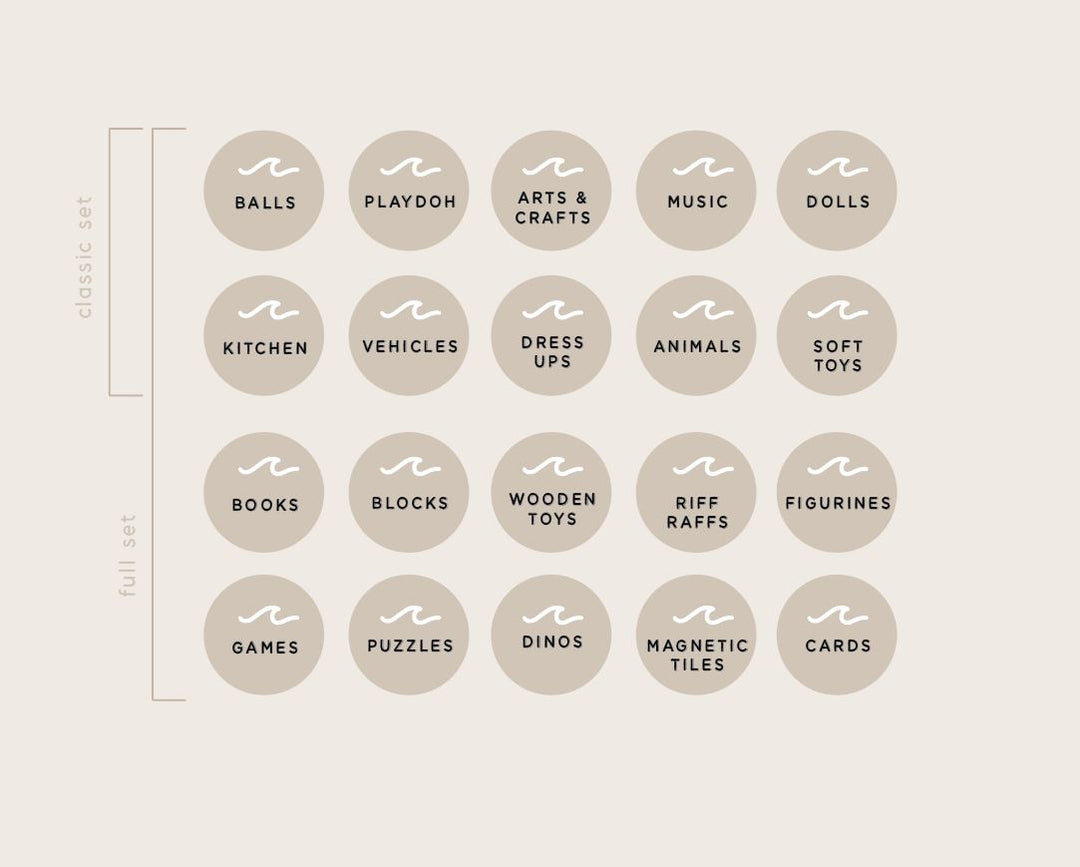 Toy Storage Labels | Wave