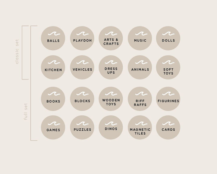 Toy Storage Labels | Wave