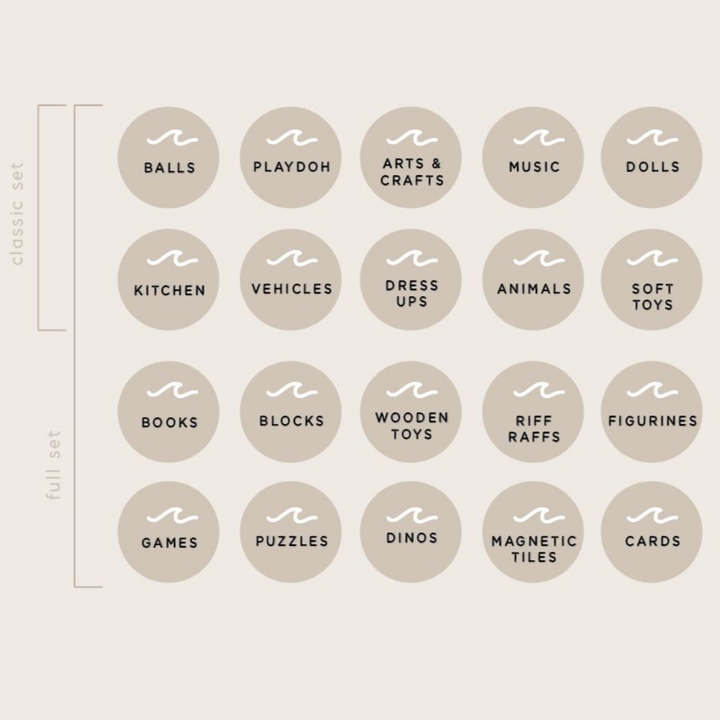 Toy Storage Labels | Wave