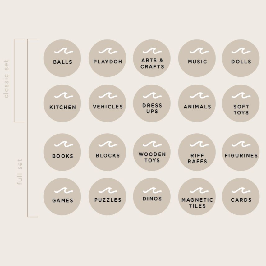 Toy Storage Labels | Wave