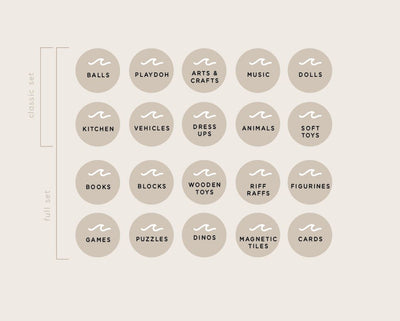 Toy Storage Labels | Wave