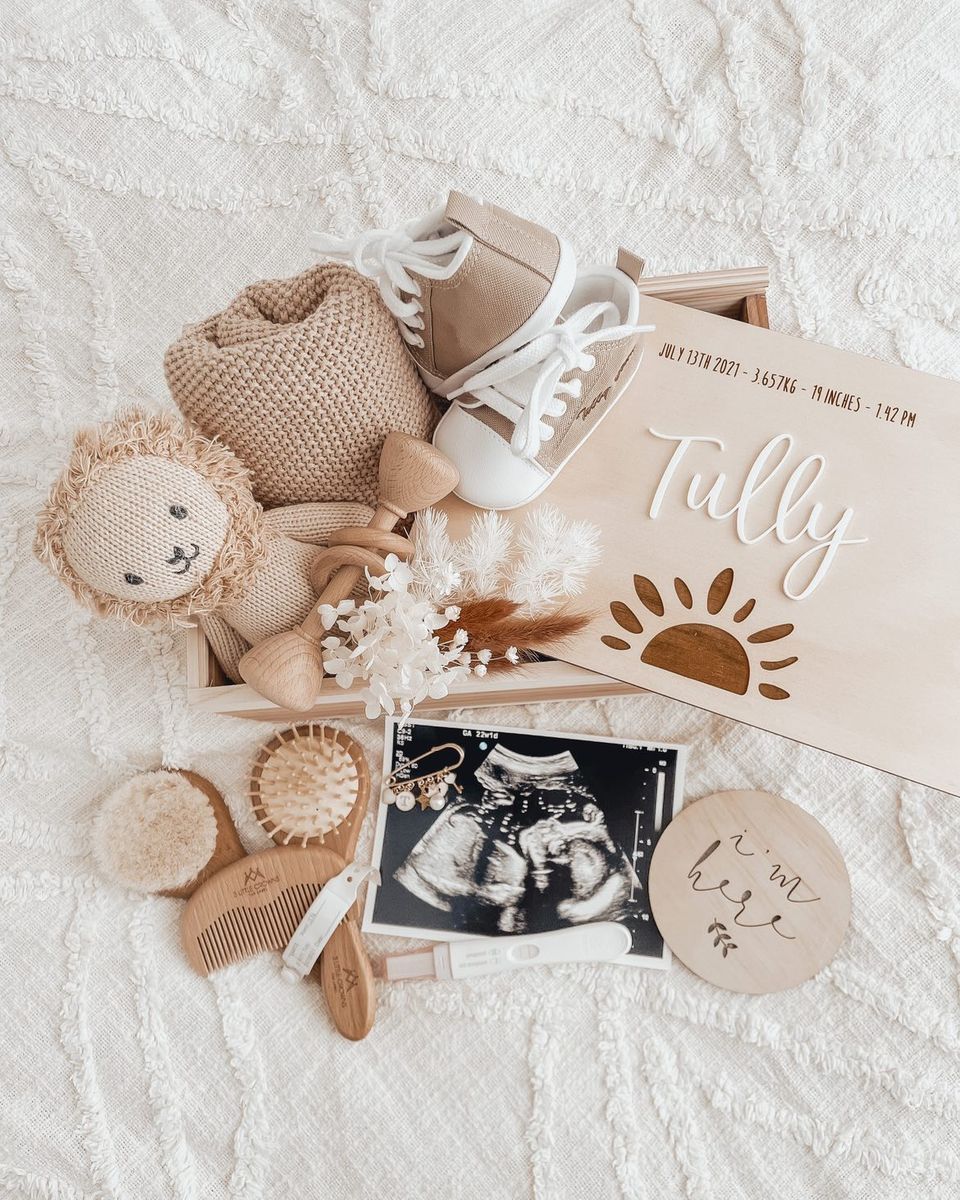 Keepsake Box / Baby Memory Box: Boho Sun + Acrylic