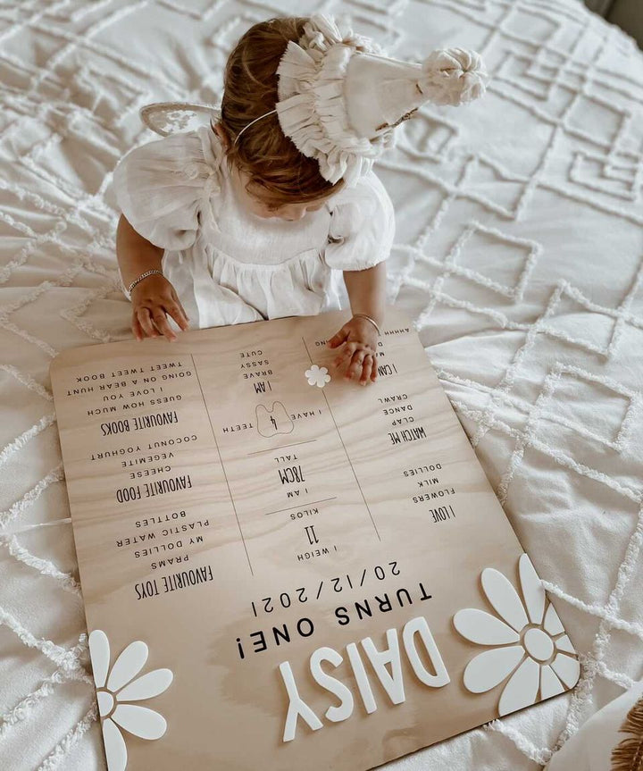 First Birthday Board | Birthday Board | Daisy