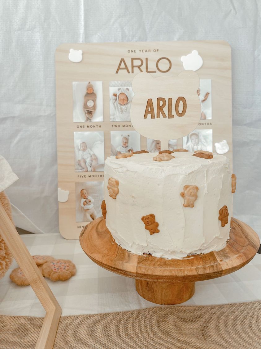One Year Of: First Birthday Board  | Teddy Bear Picnic | Birthday Photo Board