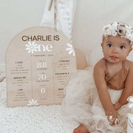 First Birthday Board | Birthday Board | Daisy (arch)