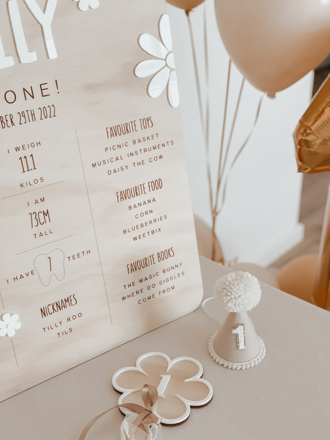 First Birthday Board | Birthday Board | Daisy