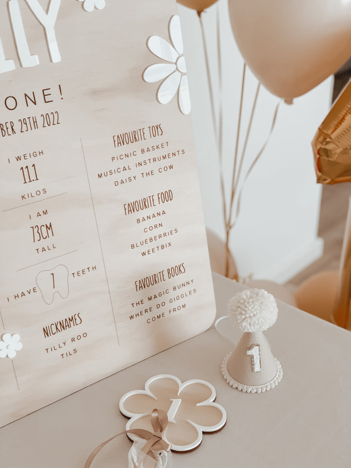 First Birthday Board | Birthday Board | Daisy